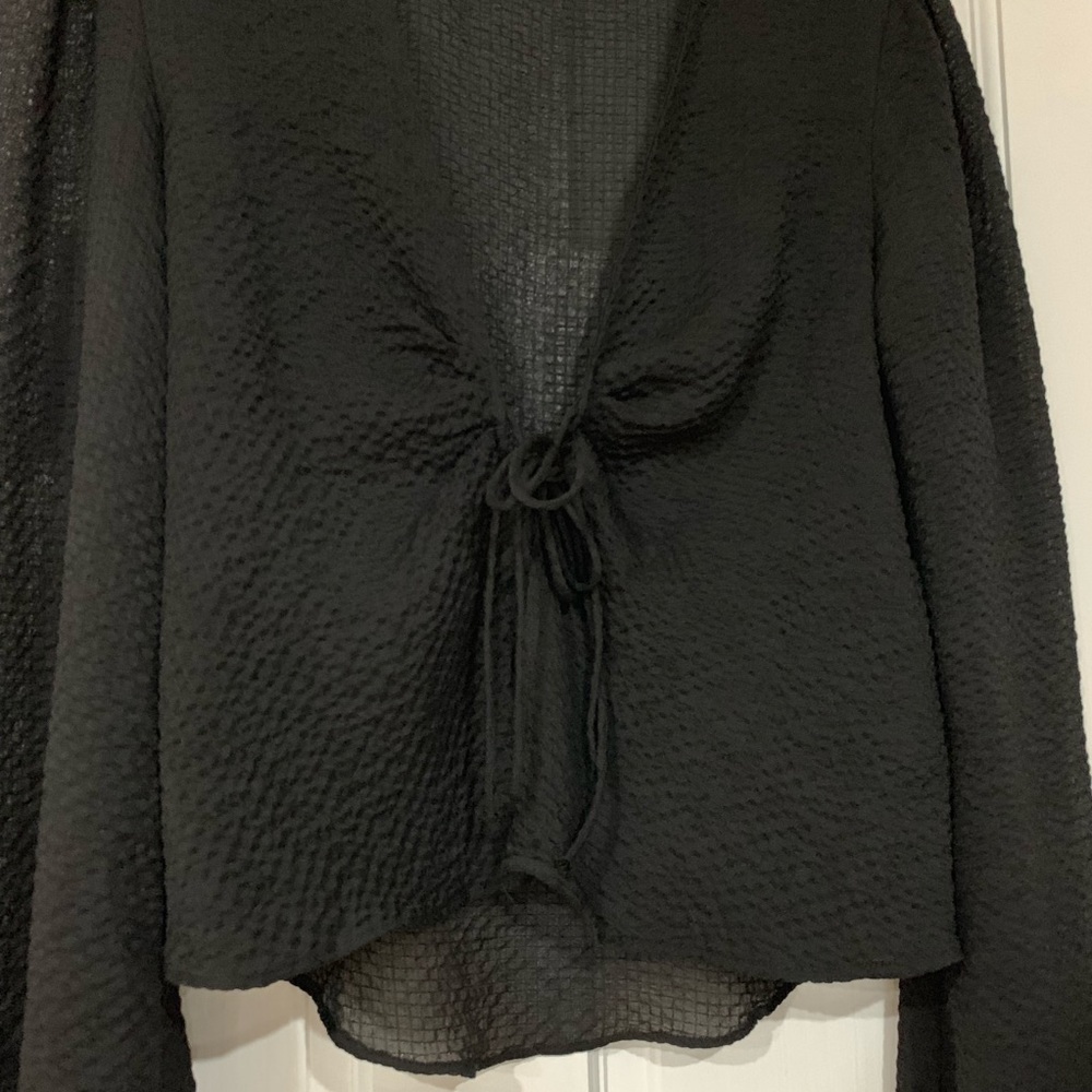 Urban Outfitters Black Tie Front shirt